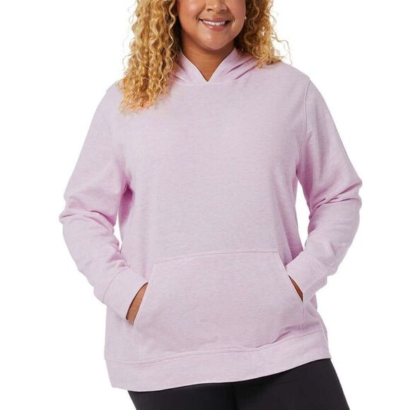 New! 32 Degrees Women's Kangaroo Pocket Lightweight Cotton Blend Pullover Hoodie - Picture 5 of 9
